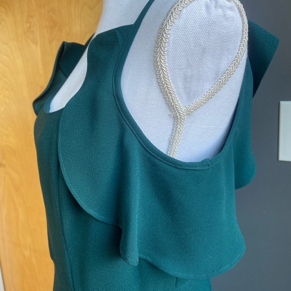 Nanette Lepore Ruffle Trim Dress in Evergreen - Picture 8 of 13